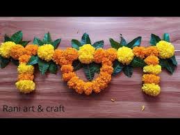 How To Make Zhendu Flower Toran Fresh Zhenduchya Fulache Toran 2019 Divali Dasra Special Yo Flower Decorations Diy Flower Decorations Paper Flowers Craft