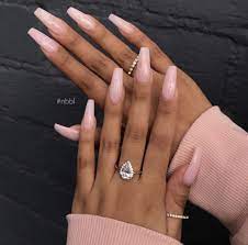 Long Baby Pink Natural Acrylic Nails Pink Unghie Unghie Idee Unghie Lunghe