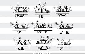 Download Easter Split Font With Bunny And Easter Egg By Blackcatssvg Thehungryjpeg Com