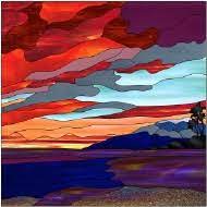 Beach themed stained glass patterns. Water Lake Sea Ocean Stained Glass Patterns On Cd 80 Designs