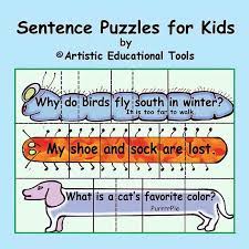 A rebus (/ ˈ r iː b ə s /) is a puzzle device that combines the use of illustrated pictures with individual letters to depict words or phrases. Sentence Puzzles For Learning With Puns And Jokes For Home And School Language Centers Puzzles For Kids Silly Sentences