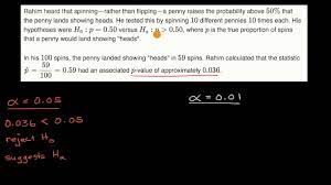 Comparing P-Values To Different Significance Levels (Video) | Khan Academy