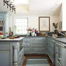Good luck and if u decided post plz. 17 Blue Kitchen Ideas For A Refreshingly Colorful Cooking Space Shabby Chic Kitchen Cabinets Distressed Kitchen Cabinets Blue Kitchen Designs