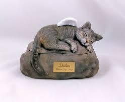 Great savings & free delivery / collection on many items. Ceramic Engraved Painted Cat Cremation Urn With Plastic Name Etsy Pet Urns Custom Pet Memorials Ceramic Angels