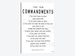 Studying the law without studying christ's teachings is spiritual failure. The Ten Commandments Canvas Art By Cindy Jacobs Icanvas