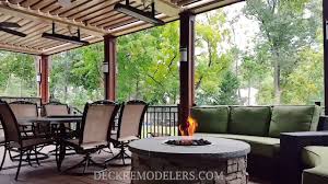 Large 22'' diameter black fire bowl holds ample fire wood to bring the crackling warmth and soothing glow of a real outdoor fire. Fire Pit Under Equinox Pergola Youtube