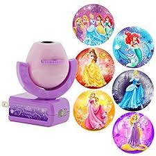 Amazon Com Projectables Disney Princess 6 Image Led Night Light Projector Dusk To Dawn Sensor Proje Disney Night Light Led Night Light Night Light Projector
