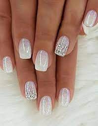 The nails are a very light pink shade with two accent nails. 32 Most Beautiful Bridal Wedding Nails Design Ideas For Your Big Day Elegantweddinginvites Com Blog
