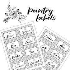 free printable pantry labels