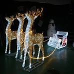 Factory Outdoor Led 3d Sculpture Santa Claus Deer Motif Christmas Light  Plush Animals Reindeer Motif Light