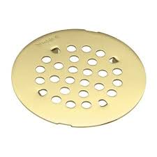 Moen 101663p Polished Brass 4 1 4 Round Shower Drain Cover With Snap In Installation Shower Drain Shower Drain Covers Drain Cover