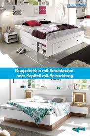 Doppelbett Mit Schubkasten Oder Kopfteil Mit Beleuchtung Bett Doppelbett Nachttisch