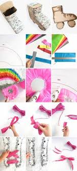 Basteln Mitpappmache Karton Schuhe Rollschuhe Faden Buntes Papier Heissklebepistole Pinata Basteln Pinata Ideen Diy Pinata