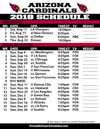 2018 19 Arizona Cardinals Printable Schedule Dallas Cowboys Game Dallas Cowboys Dallas Cowboys Fans