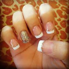 Gold And White Wedding Manicure Pedicure Nails French Manicure With A Hint Of Gold And Glitter Classic Gold Nail Designs Wedding Nails Glitter Gold Nails Uv shiny black clear fake french nail tips manicure half nails tips transparent square french nails diy nail extension tips. gold nail designs