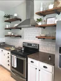 Modern Farmho Open Kitchen Shelves Kitchen Remodel Small Interior Design Kitchen
