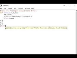 Area Of A Triangle Using Heroes Formula In Python Triangle Python Formula