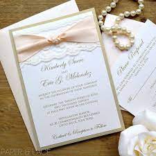 The Knot Blush And Gold Wedding Invitation Classic Lace Etsy Ivory Wedding Invitations Classic Wedding Invitations Gold Wedding Invitations