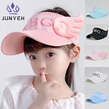 Summer Wing Baby Sun Hat Cute Girls Baseball Cap Cartoon Candy Color Empty  Top Kids Hat Sunscreen Visor Caps