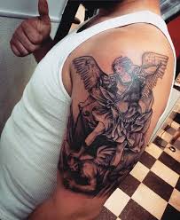Michael tattoo designs for men, and discover the story of war in the heavens. San Miguel Arcangel Tattoo Design San Miguel Arcangel Para Tatuar 2020