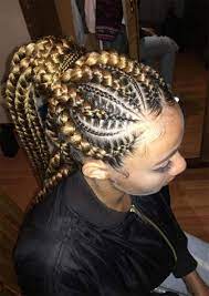 Blonde Black Petty Jumbo Braids Ponytail Goddess Braid Ponytail Braided Ponytail Hairstyles Goddess Braids