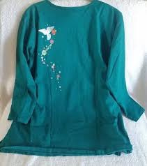 Sabaku Artwear Teal Dove And Animal Painted Tree Design Cotton T Shirt Sz M  NWOT | eBay