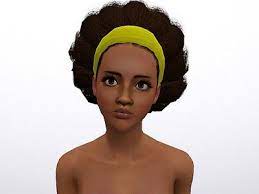 Kittehbomb S Sims Requested Retextured Afro Headband Sims Hair Sims Afro