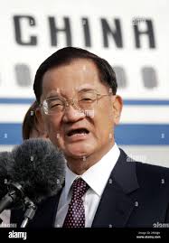 Lien Chan, former chief of Taiwan's largest opposition Nationalist Party,  delivers a speech