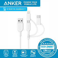 For this reason, the cable itself is. Anker Powerline Ii 3 In 1 Cable Lightning Type C Micro Usb For Iphone Ipad Android Etc Shopee Philippines