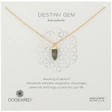 Dogeared Destiny Gem Labradorite Necklace Gold Dipped Labradorite Necklace Necklace Dogeared Necklace Heart Gemstone