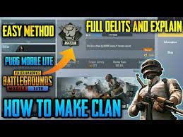 Pubg Mobile Lite How To Make Clan Easy Method Full Delits And Secret Feature Explain Youtube