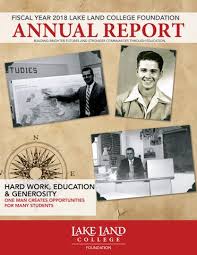 Lake Land College Foundation Annual Report by Kelly Allee