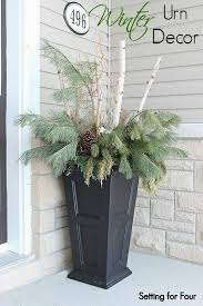 Beautiful Winter Urn Decor Ideas Christmas Urns Holiday Urn Winter Decor