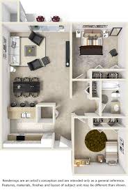 Two bedroom apartments also have a separate living room, a kitchen, and at least one bathroom. 1 2 Bed Apartments Check Availability Hidden Village