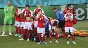 Christian eriksen is taken off the pitch on a stretcher. Denmark S Christian Eriksen Stable After Collapsing During Euro 2020 Game Sports News The Indian Express