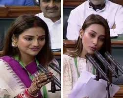Noted film actress and trinamool congress mp nusrat jahan and her husband nikhil jain(r) ms. Nusrat Jahan Tmc Mps Nusrat Jahan Mimi Chakraborty Take Oath As Lok Sabha Members The Economic Times Video Et Now