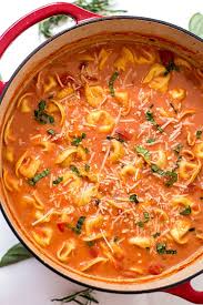 One Pot Creamy Tomato Tortellini Soup Gal On A Mission Recipe Tortellini Recipes Tomato Tortellini Soup Tortellini Soup Recipe