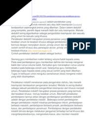 6.selama siswa bekerja di dalam kelompok, guru memperhatikan dan mendorong semua siswa untuk terlibat diskusi, dan mengarahkan bila ada. Pendekatan Induktif Dan Deduktif