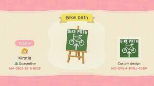 Just imagine you walk into someones house and you just see a bike taking up half of the room in their house, that they cant even ride. Bike Path Animal Crossing New Horizons Custom Design Nook S Island