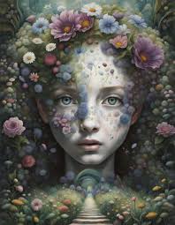 plant flower Razzle Dazzle background frazzle marijuana raffled fractal  symmetry parallel lines mirror reflection real