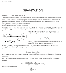Physics Gravition Notes Pdf Free Download Edugorilla Study Material