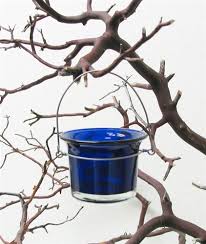 Richland votive candles & eastland mercury votive holders set of 144. Hanging Votive Candle Holders Flare Style Blue