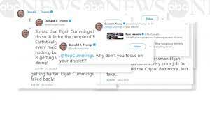 Elijah cummings and the city, calling it donald trump has tweeted more than 43,000 times. Democrats Call Trump Racist As He Doubles Down On Attack On Baltimore Rep Cummings Abc News