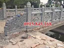 Mẫu lan can hàng rào đá đẹp tường bao lăng mộ nhà mồ chùa