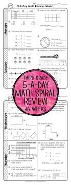 3rd Grade Daily Math Spiral Review Morning Work Editable Math Spiral Review Spiral Math Math Review