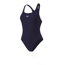 Details About Speedo Womens Endurance Medalist Swimsuit Navy Blue Sports Breathable