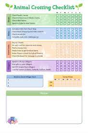 Animal Crossing New Horizons Checklist Daily Tasks Weekly To Do Printable Animal Crossing Animal Crossing 3ds Animal Crossing Guide