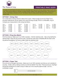 Natural Grip Printable Sizing Tool By The Natural Grip Issuu