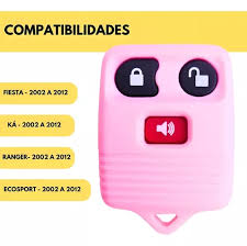 Controle Alarme Completo 3 Botões Fiesta Ká Ranger Rosa