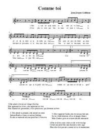 Telechargez La Partition Gratuite De La Chanson Comme Toi Jean Jacques Goldman Partitions Clarinette Chansons Piano Partition Musique